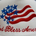 God Bless America Cap Embroidery