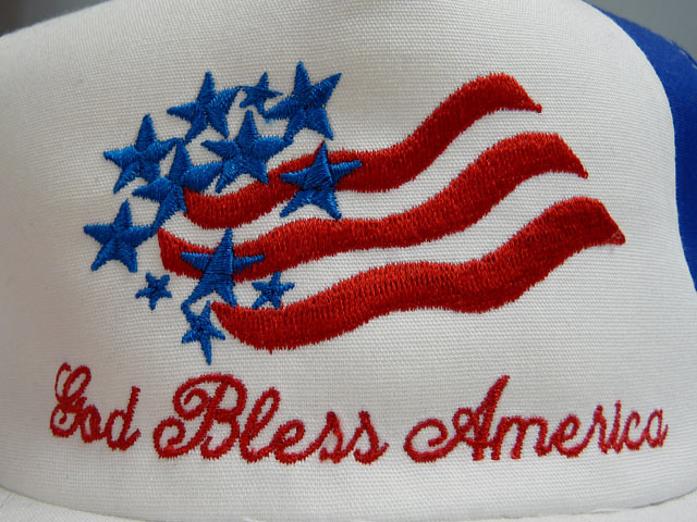 God Bless America Cap Embroidery