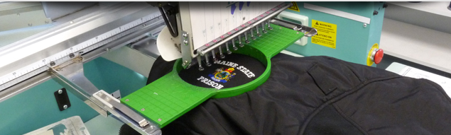 Single Head Embroidery Machine In Action