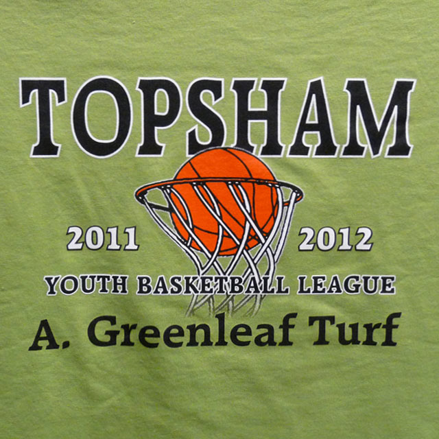 Topsham Youth Basketball 2011 Team Shirts